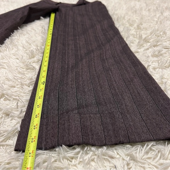 Worthington Works Stretch Women’s Wide Leg Pants Size 8 Purple Striped W Pockets - Picture 7 of 8